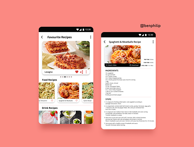 Recipe dailyui design minimal recipe simple ui design ux