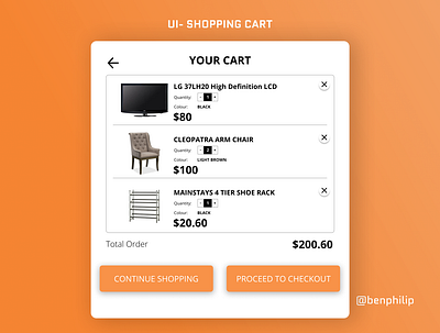 Shopping Cart dailyui design figma shopping cart simple ui ui design ux