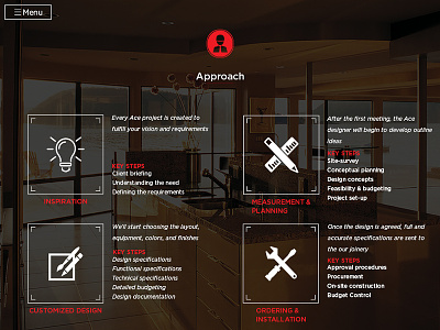 Approach approach clean flat icons interior design photoshop web design