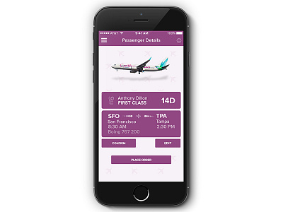 Caribbean Airlines Passenger Details Screen