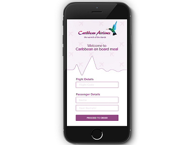 Caribbean Airlines Login app ios iphone skills ui ux