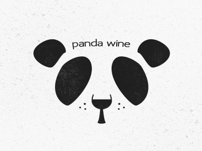 Panda Wine black and white label logo panda rebound wine