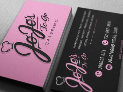 Jo Jo's Business Cards advertisement black business business cards cards logo pink