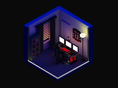 Studio dynamic gaming isometric lighting pc pixel voxel voxel art voxelart