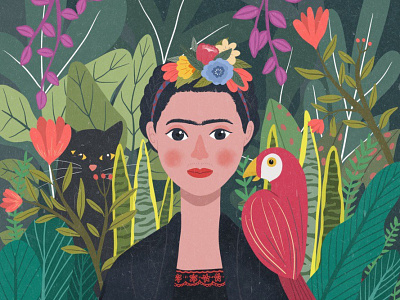 Frida art artwork fanart frida kahlo illustration illustrator procreate