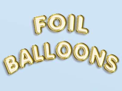 Freebie: Foil Balloon PSD (Editable Text)