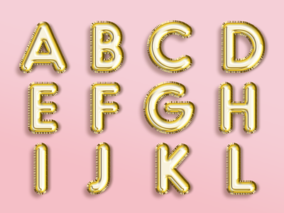 Part I: The Foil Alphabet adobe photoshop alphabet free free download free psd freebie freebies gold gold foil graphic design photoshop psd