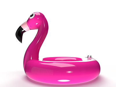 Hello Flamingo! 3d adobe adobe dimension adobe photoshop plastic