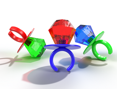 The (Ring Pop) Rendering 3d 3d art 3d modeling 3d rendering adobe adobe dimension adobe photoshop branding candy colorful concept rings