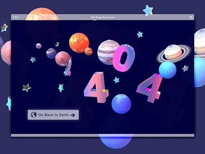 Lost in Space: The 3D Remix II 3d 3d art 404 404 error 404 page adobe adobe dimension adobe photoshop concept design design dribbbleweeklywarmup outerspace photoshop planet space ui