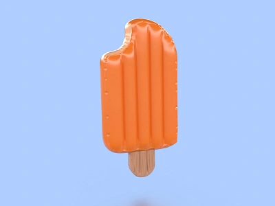 The Inflatables 002 // Creamsicle 3d 3d art adobe adobe dimension adobe photoshop c4d cinema 4d cinema4d design inflatable maxon maxon3d maxonc4d plastic