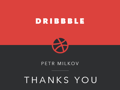 My First Dribbble first dribbble invite minimal thanks
