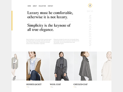 Z. Clean Design clean design fashion minimal site webdesign white