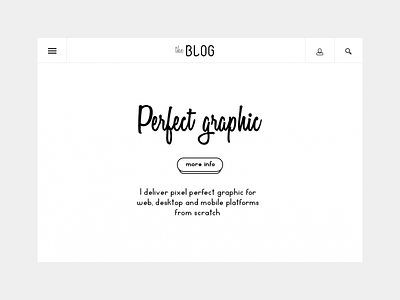 The Blog minimal site typography web-site white