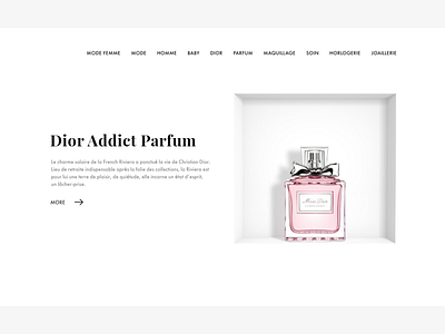 Dior Parfum dior minimal parfum site ui