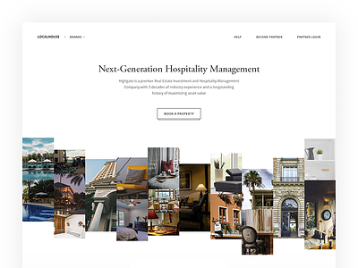 LocalHouse clean design hotel minimal page task ui ux web white