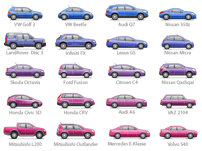 Car icons for Autokadabra.ru cars icons