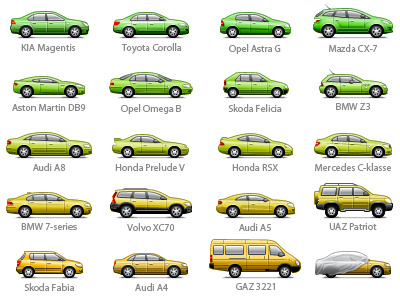 Car icons for Autokadabra.ru #2 cars icons