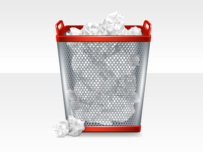 Trash Can for Alfa-Bank desktop icon red