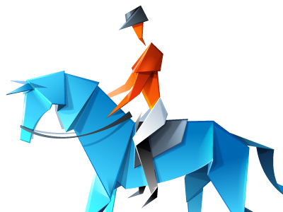 LocalClasses Horse Riding logo origami