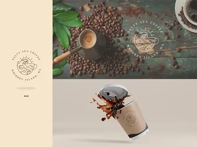 Salty sea coffee 3d animation app branding custom logo design graphic design illustration line line art line art logo logo logo design motion graphics typography ui uiux user interface ux vector