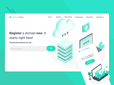 Webblaze Hosting branding clean design illustraion minimal minimalist mobile ui web webdesign website