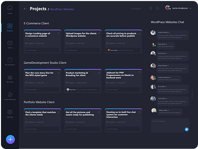 Project Management Desktop clean design minimal ui