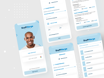 Staffmerge App UI app app design application branding business business platform design illustration mobile platform redesign saas app saas design saas web design saas website typography ui ux website