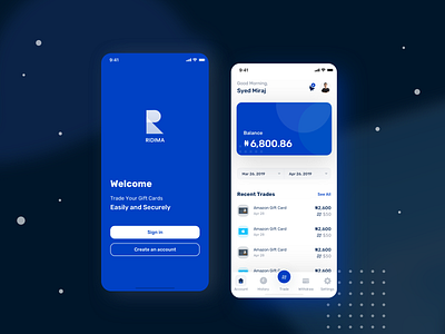 Banking app UI