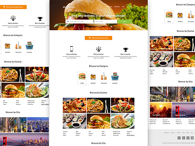 Online Product Delivery Website Freebie delivery site food web ui website