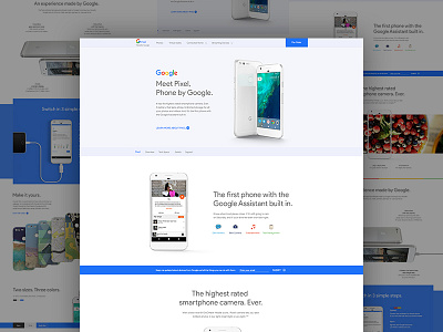 Google Pixel Landing Page re-design landing page ui ux website