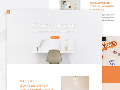 Clean web UI branding design flat landing page redesign type typography ui ux website