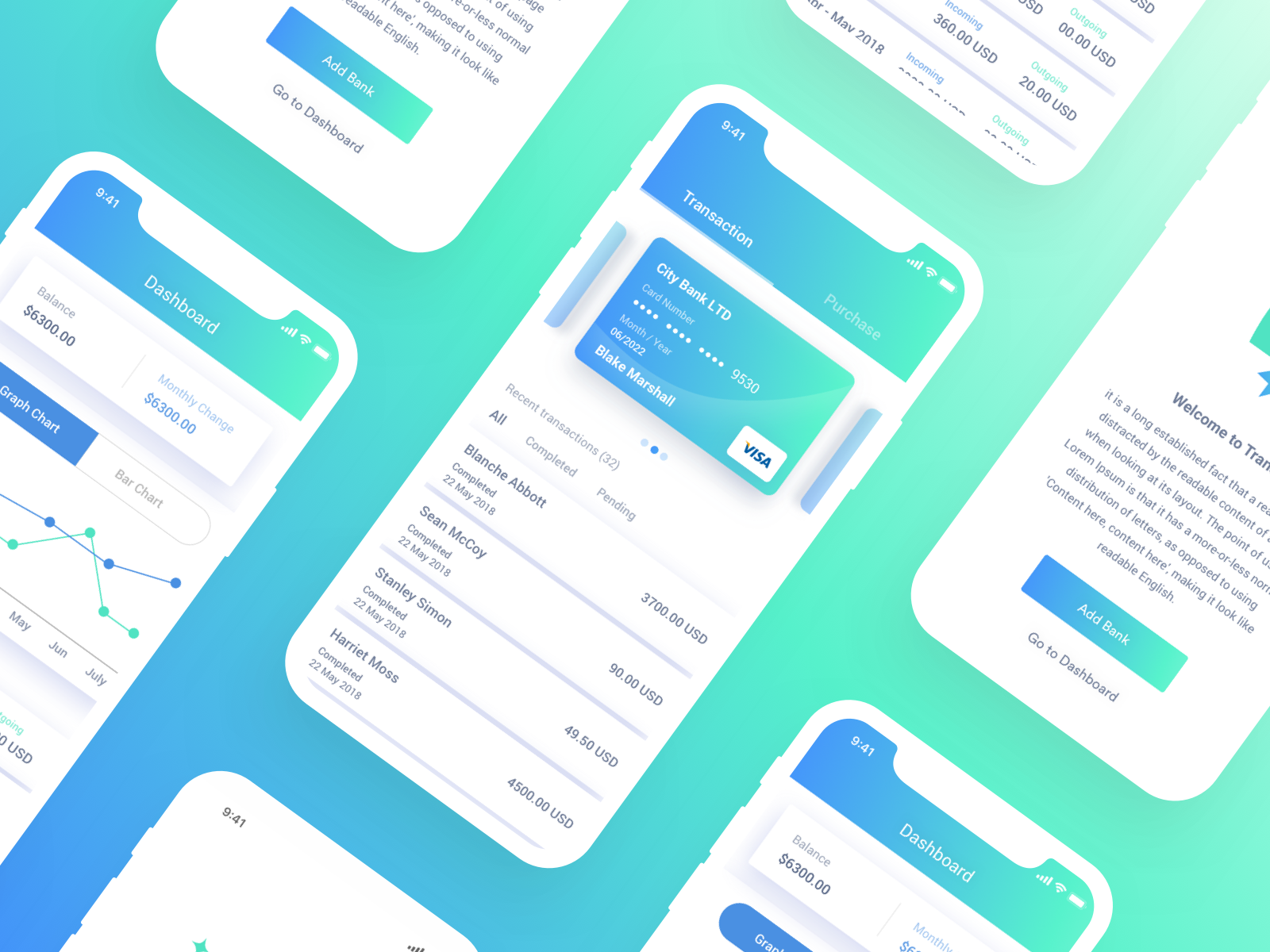 Financial app UI by Syed Miraj on Dribbble