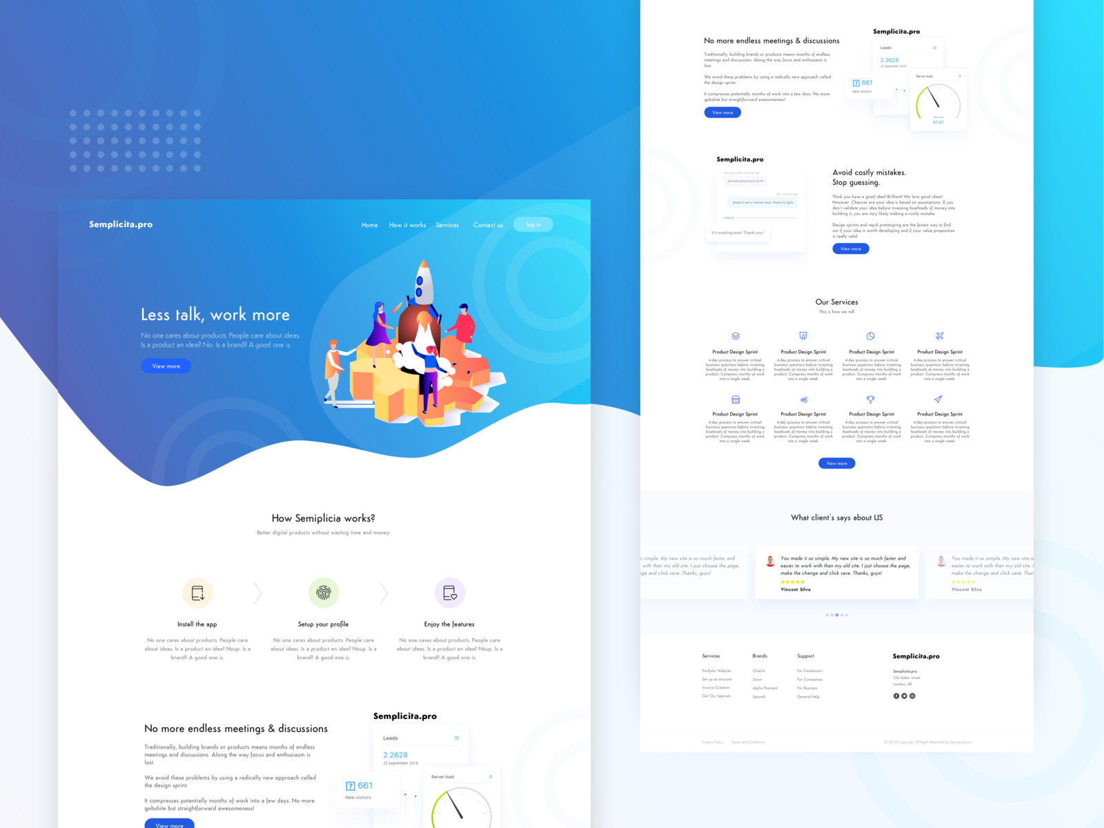 Semplicita Website Landing Page By Syed Miraj On Dribbble