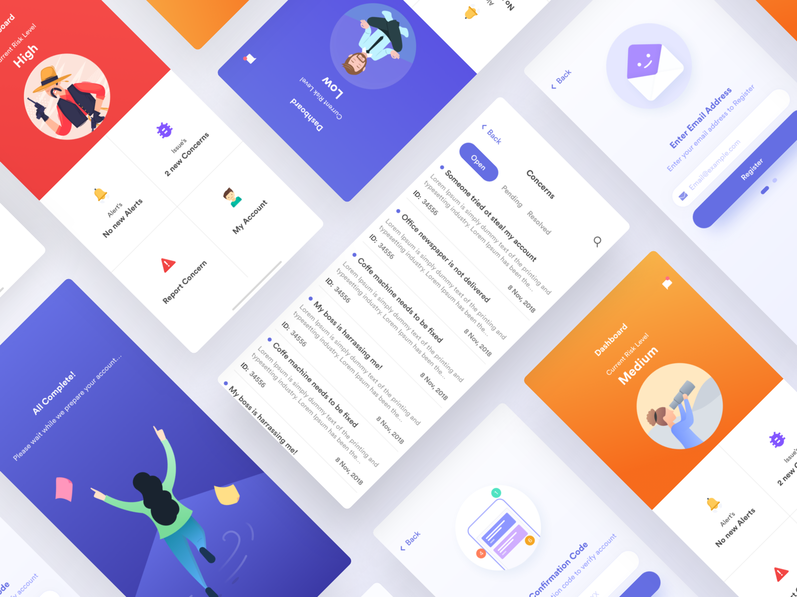 Alert iOS and Android app UI
