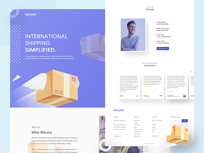 Shipping Website Landing page