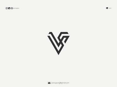 VS LOGO awesome logo brand design branding brandmark design letter lettermark logo logodesign logomaker logotype modern logo ponuppo