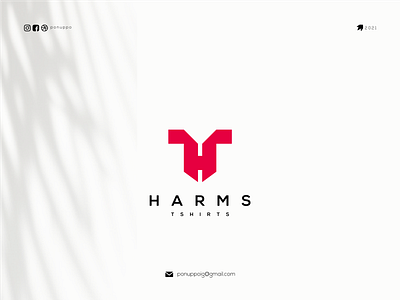 Harms tshirts awesome logo brand design branding design flatdesign letter logo logodesign logomaker logotype modern logo ponuppo ui uiux