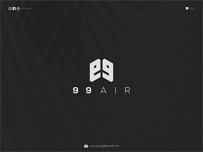 99AIR awesome logo brand design branding design letter logo logodesign logomaker logotype modern logo ponuppo ui ux