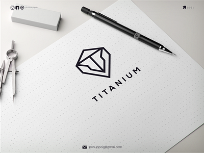 Titanium brand design branding branding design design illustration letter logo logodesign logomaker logomakeronline logotype modern logo ponuppo typography