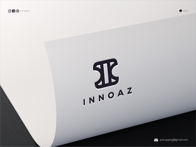 Innoaz awesome logo brand brand design branding design letter lettering logo logodesign logomaker logotype modern logo monogram logo ponuppo typogaphy ui ux