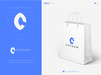 Croasw awesome logo brand design branding design letter lettermark logo logodesign logomaker logotype luxury logo modern logo monogram logo ponuppo