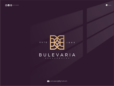 BULEVARIA awesome logo brand design branding design illustration ilustrator letter logo logodesign logomaker logotype modern logo ponuppo