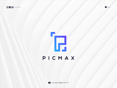 Picmax app brand design branding design icon illustration letter logodesign logomaker typography ux