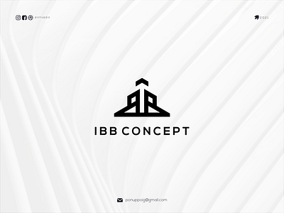 IBB Concept awesome logo brand design branding design flat flatdesign letter logo logodesign logomaker logotype modern logo ponuppo ux