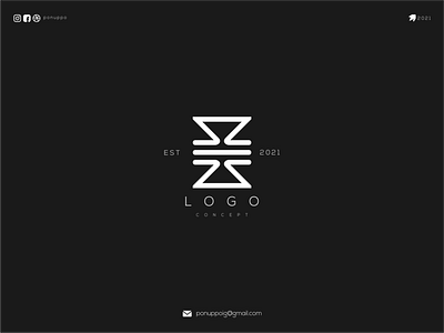 LOGO CONCEPT awesome logo brand design branding design letter logo logodesign logomaker logotype modern logo monogram ponuppo ui ux
