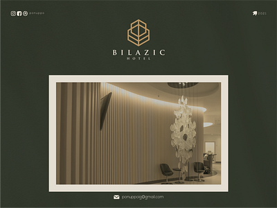 Bilazic Hotel brand design branding design flatdesign illustration letter logo logomaker logotype modern logo typography ux