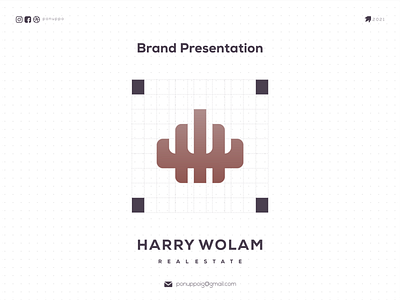 HARRY WOLAM awesome logo brand design branding design letter logo logodesign logomaker logotype modern logo ponuppo ui ux