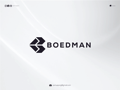 BOEDMAN awesome logo brand design branding design letter logo logodesign logomaker logotype modern logo monogram logo ponuppo ui ux