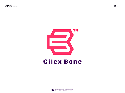 Cilex Bone awesome logo brand design branding design flat design flatdesign letter logo logodesign logomaker logomakeronline logomarks modern logo ui